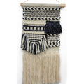 The Curated Nomad Chicory Macrame Wall Hanging With Black And White Pattern