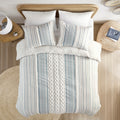 The Curated Nomad Clementina Ivory Cotton 3 Piece Duvet Cover Set