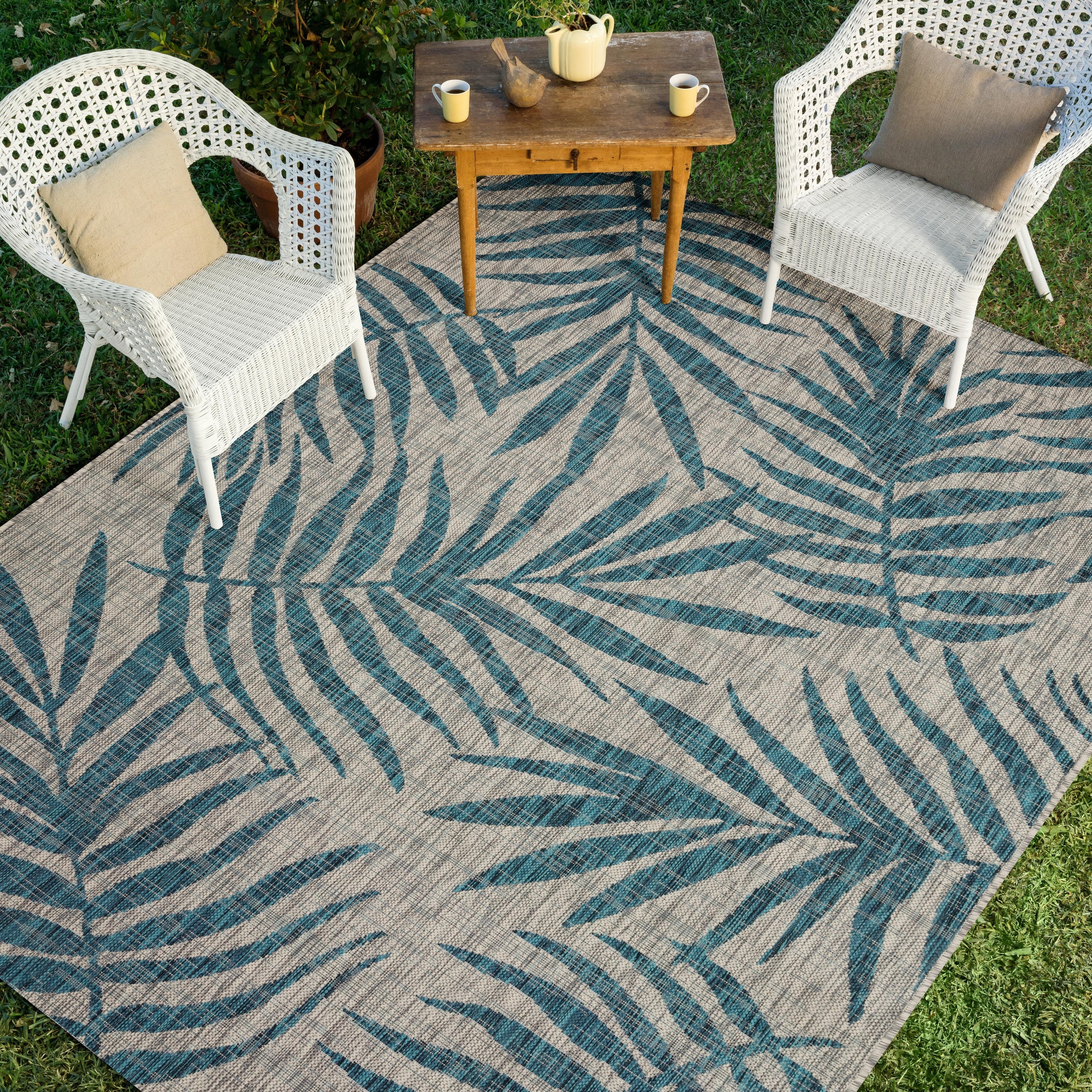 The Curated Nomad Collection Botanical Palms Indoor Outdoor Rug 710 X 109