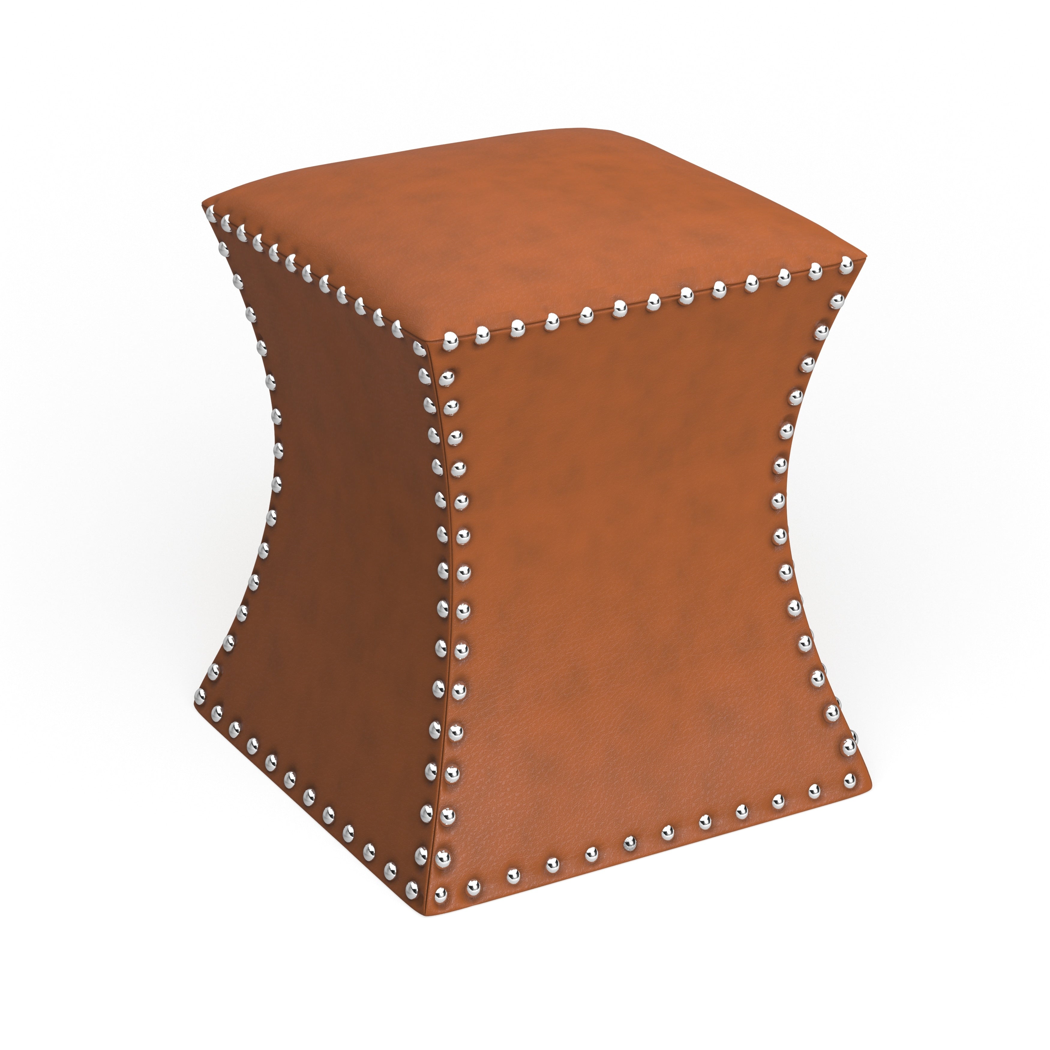 The Curated Nomad Hastings Faux Leather Ottoman
