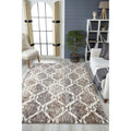 The Curated Nomad Haynee Moroccan Trellis Shag Rug With Fringe