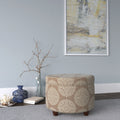 Copper Grove Moonflower Brown Medallion Storage Ottoman