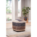 The Curated Nomad Jacona Handwoven Pouf