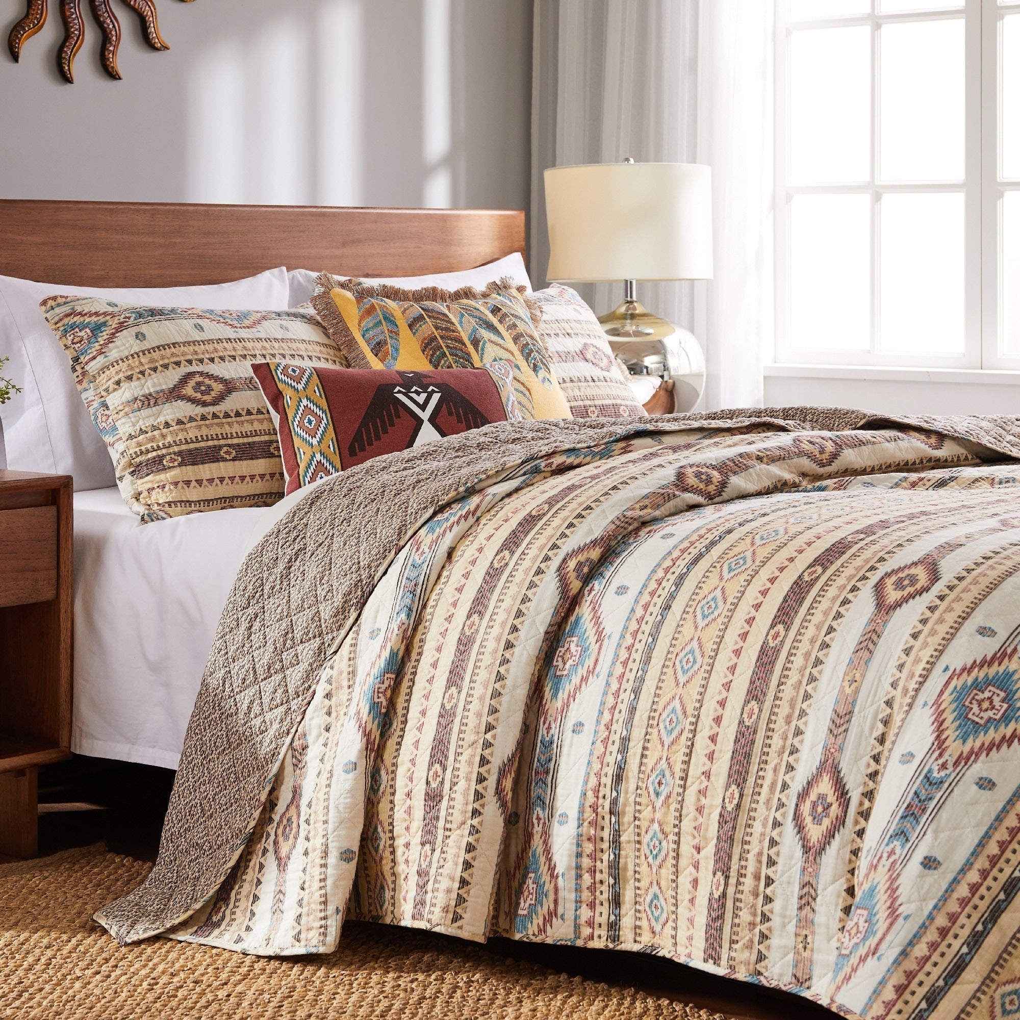 The Curated Nomad San Carlos Tan Cotton Rich Quilt Set