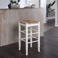 The Curated Nomad Slaot Woven 29 Inch Square Counter Stool