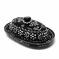 The Curated Nomad Somerset Ink Black Handmade Pottery Butter Dish