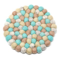 The Curated Nomad Southard Handmade Colorful Felt Ball Trivet