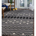 The Curated Nomad Sorrel Geometric Diamond Stripe Flatweave Accent Rug