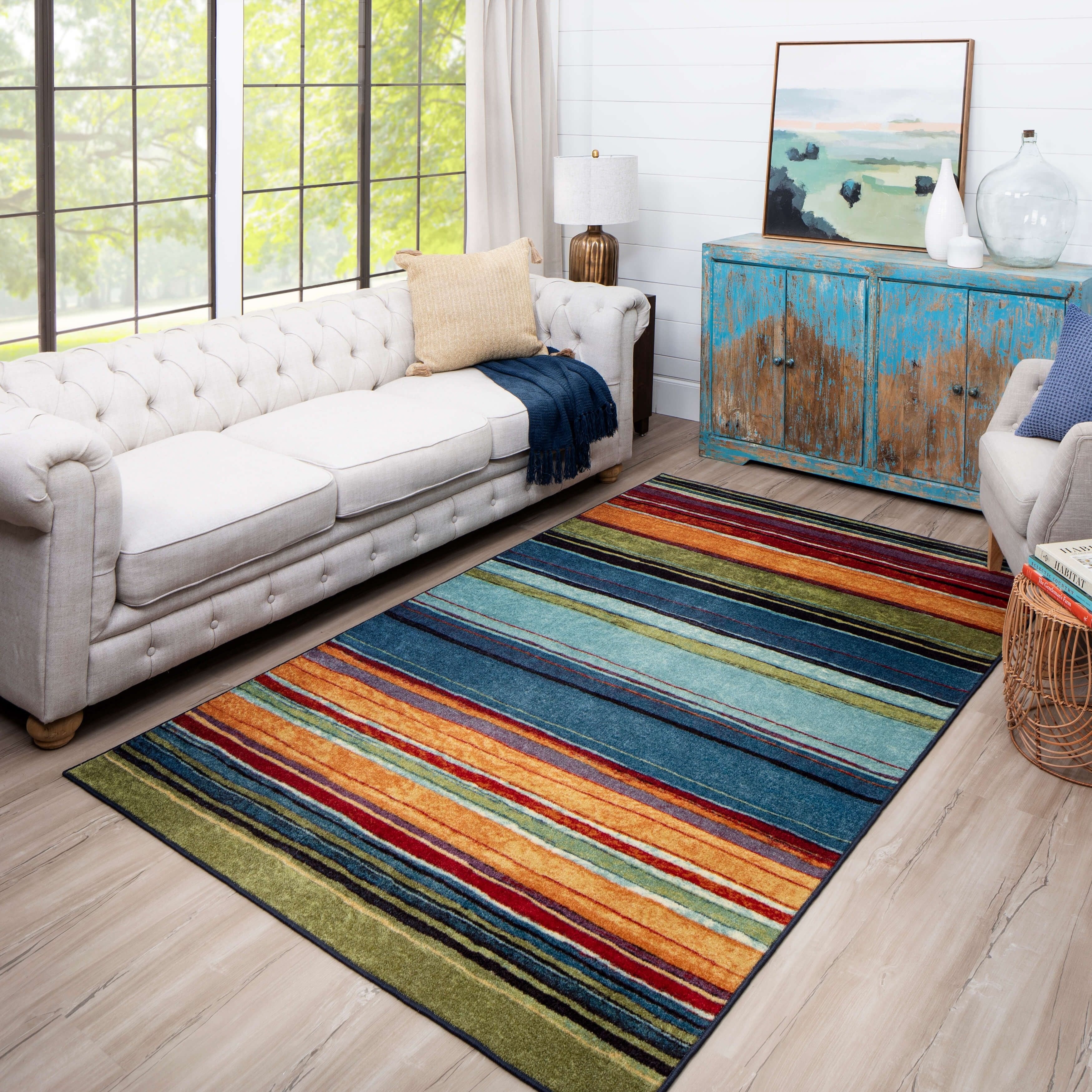 Havenside Home Sarasota Striped Multicolor Runner Rug Multi 2 X 8