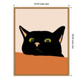 The Curious Cat By Uma Gokhale Framed Canvas Wall Art Print
