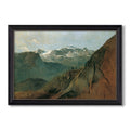The Dachstein From The 1827 Friedrich Gauermann Custom Framed Canvas