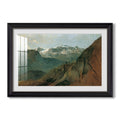 The Dachstein From The 1827 Friedrich Gauermann Custom Framed Print