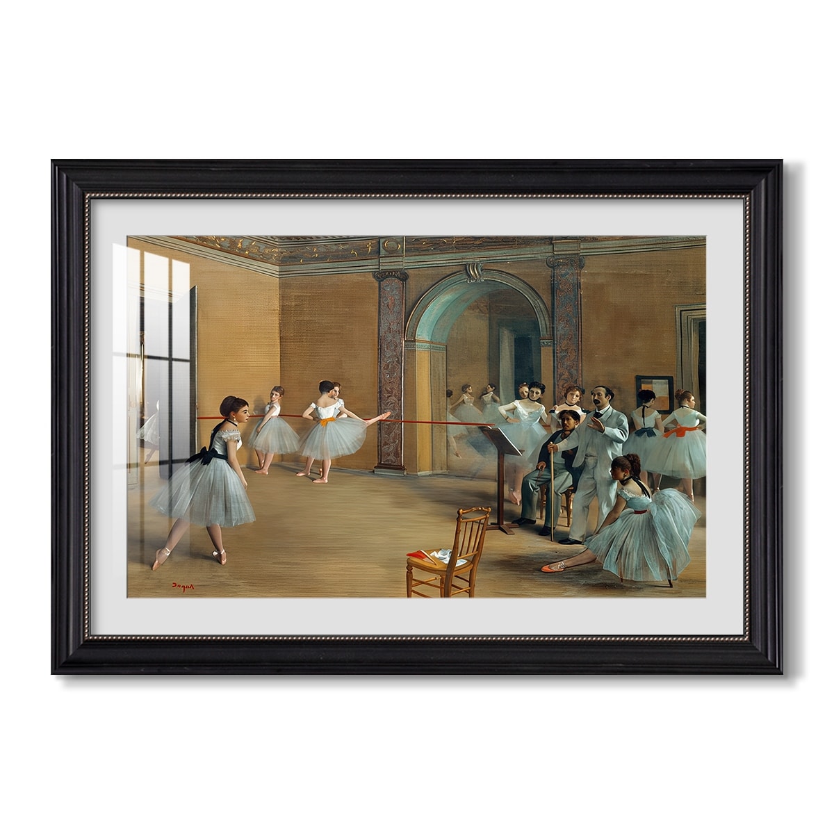 The Dance Foyer At The Opera On The 1872 Edgar Degas Custom Framed Print