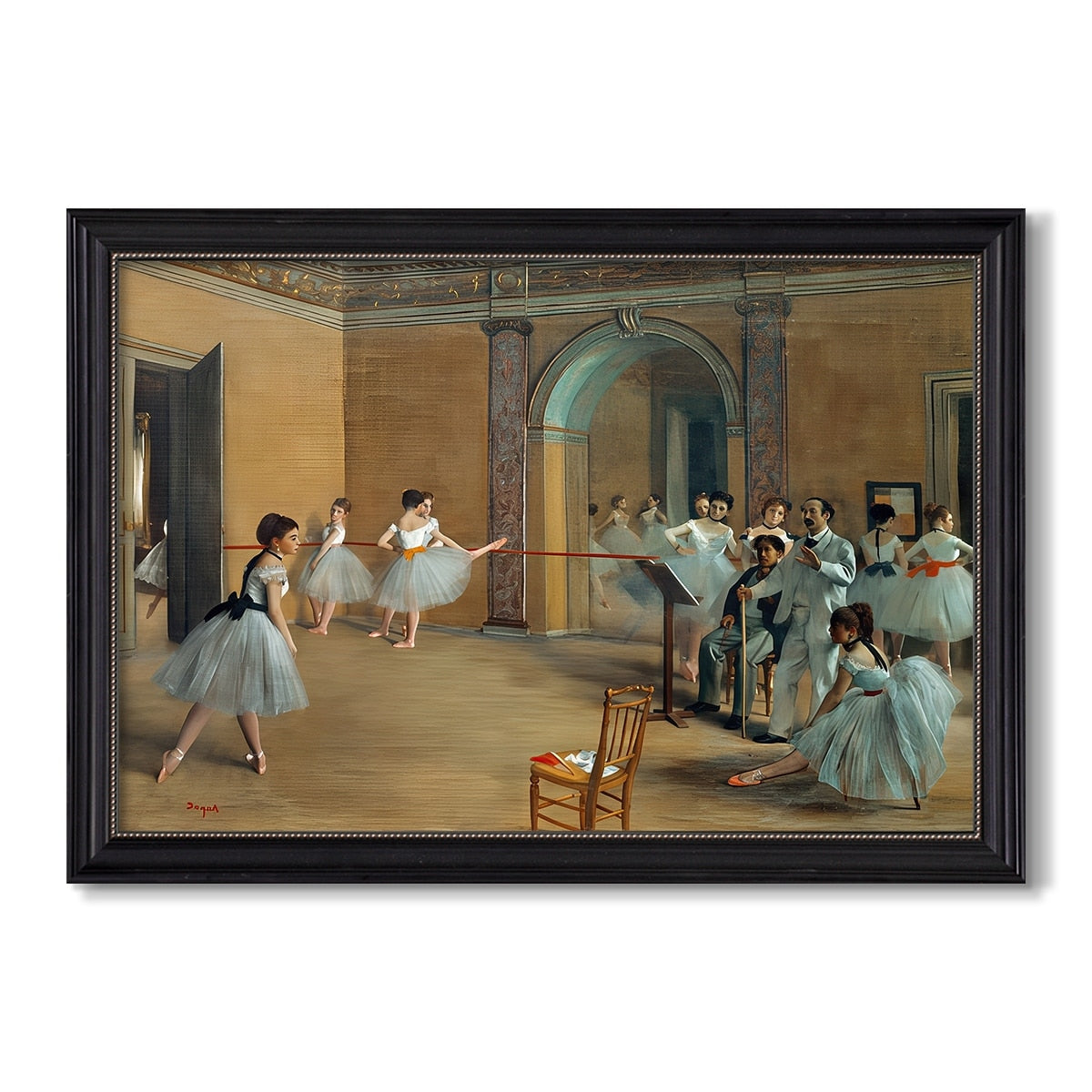 The Dance Foyer At The Opera On The Rue Le Peletier 1872 Edgar Degas Custom Framed Canvas