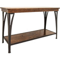 Intercon District Copper 1 Shelf Sofa Back Table