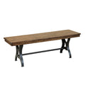 The District Industrial Copper Finish Cast Metal Dining Bench