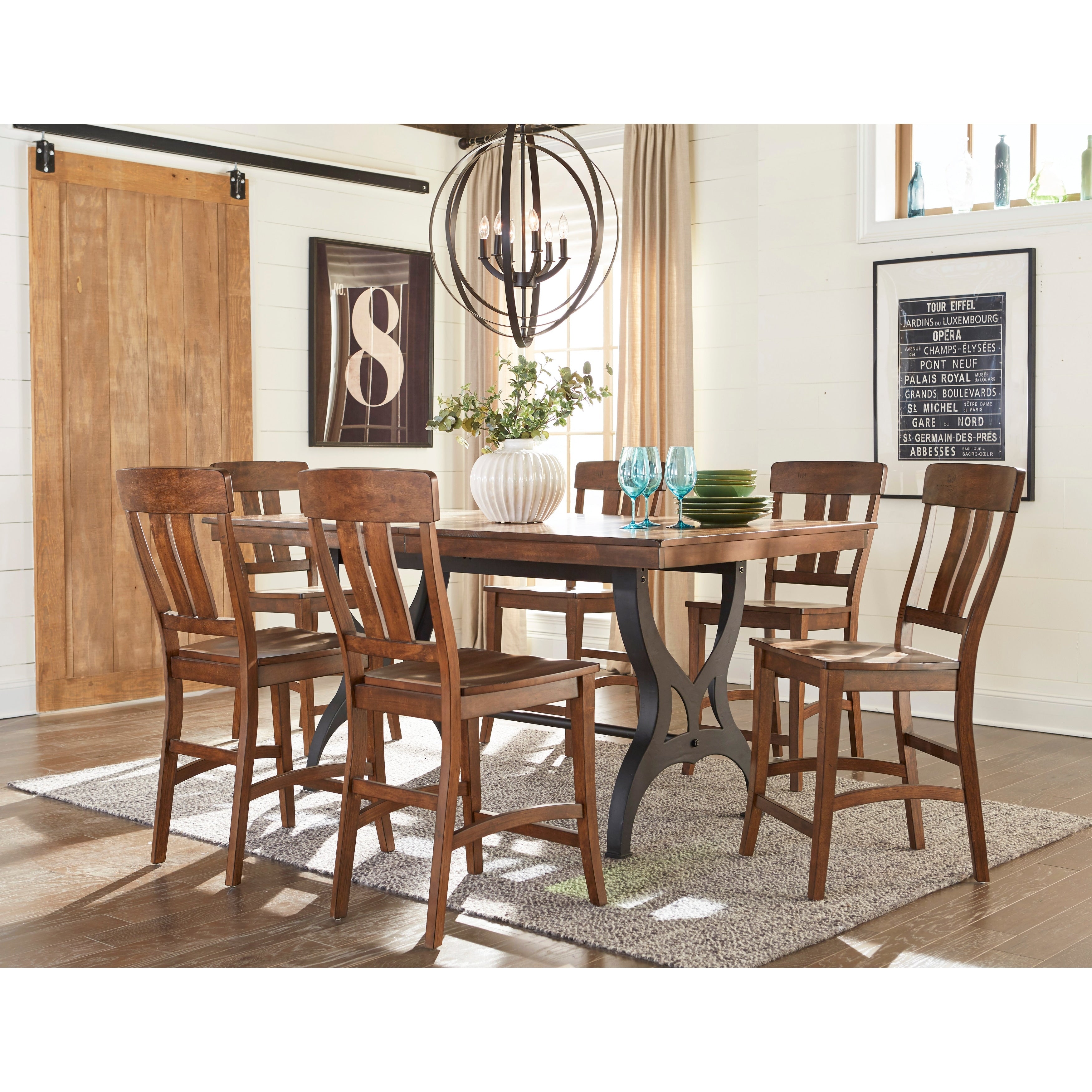 The District Copper Finish Splat Back 24 Inch Barstool Pack Of 2