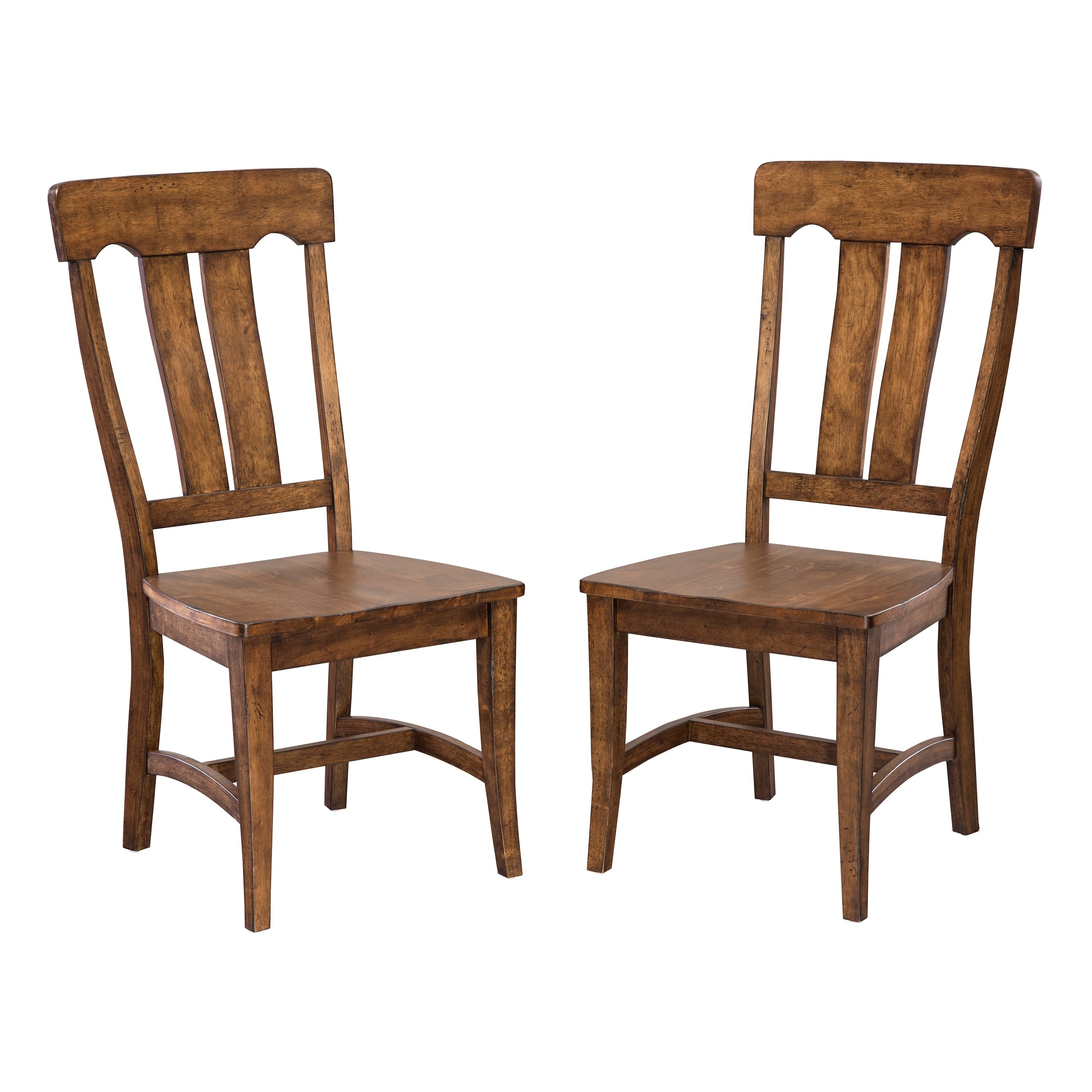 The District Industrial Copper Finish Splat Back Dining Chair Set Of 2