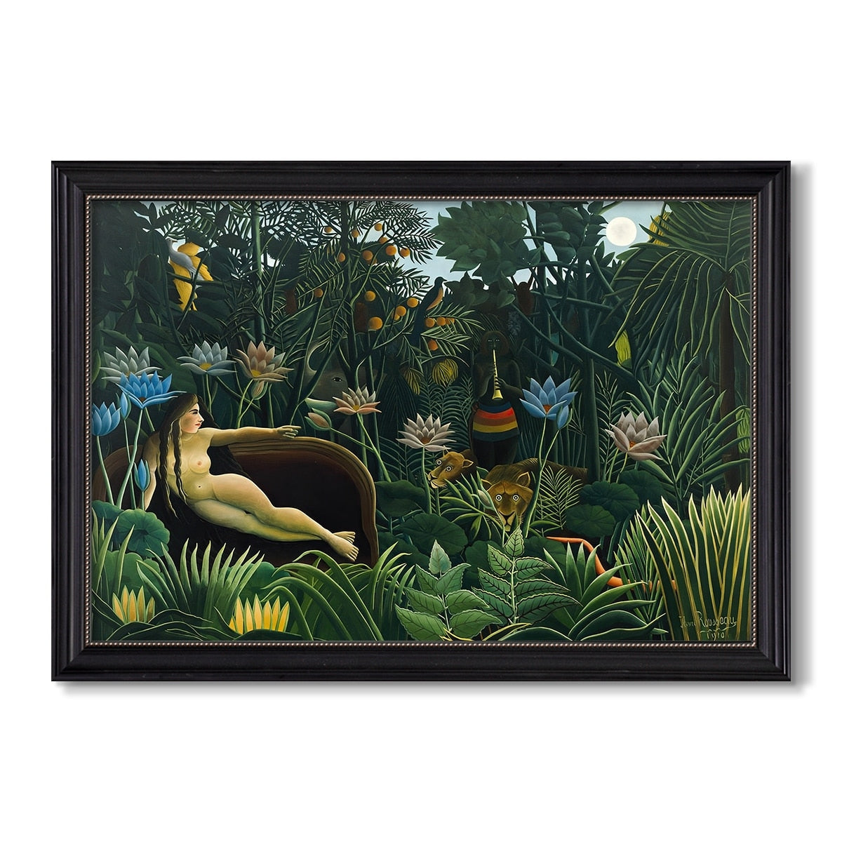 The Dream 1910 Henri Rousseau Custom Framed Canvas