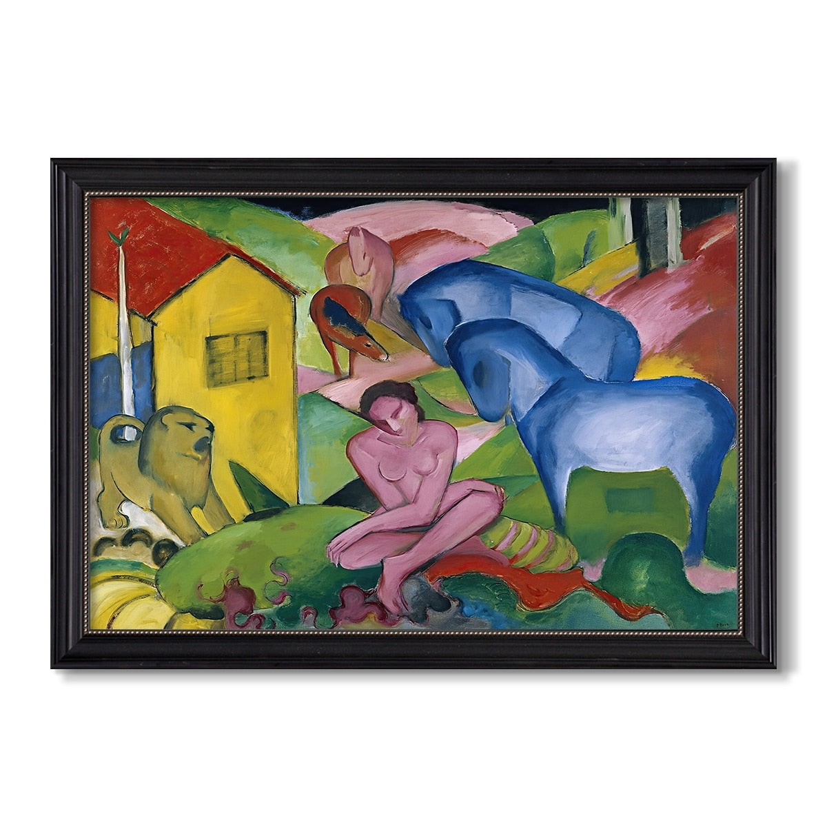 The Dream 1912 Franz Marc Custom Framed Canvas