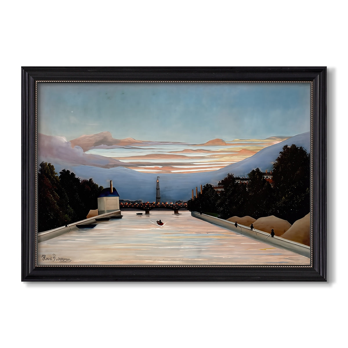 The Eiffel Tower C 1898 Henri Rousseau Custom Framed Canvas