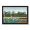 The Flamingoes 1907 Henri Rousseau Custom Framed Canvas