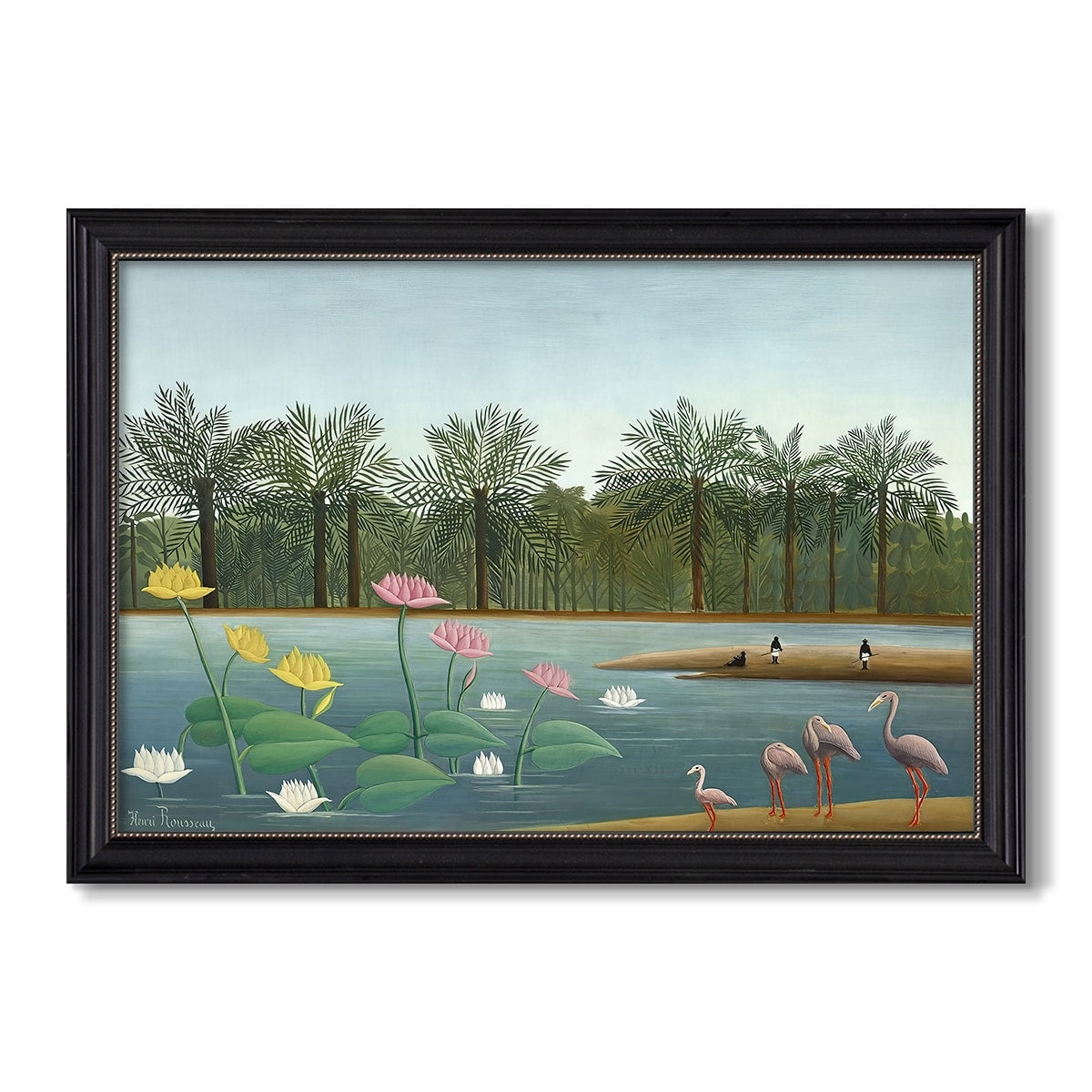 The Flamingoes 1907 Henri Rousseau Custom Framed Canvas