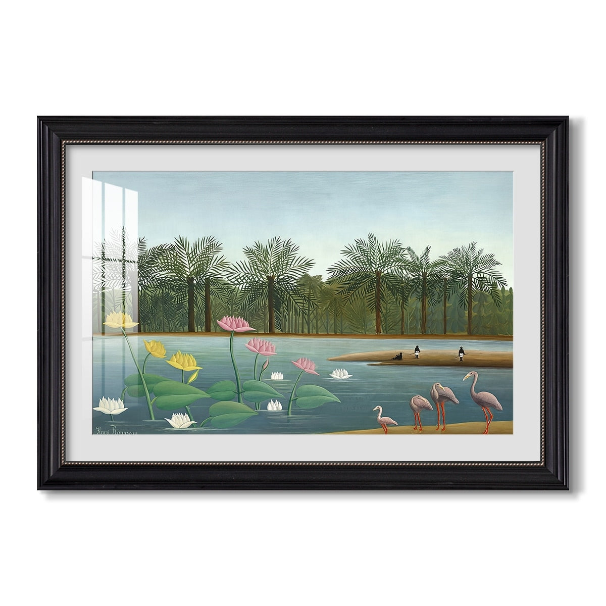 The Flamingoes 1907 Henri Rousseau Custom Framed Print