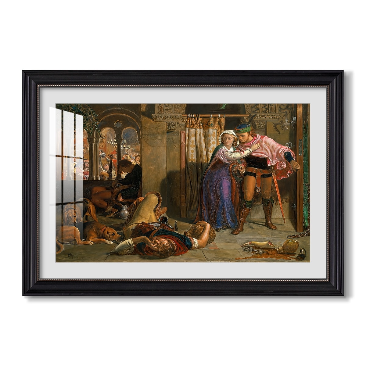 The Flight Of Madeline And 1848 William Holman Hunt Custom Framed Print