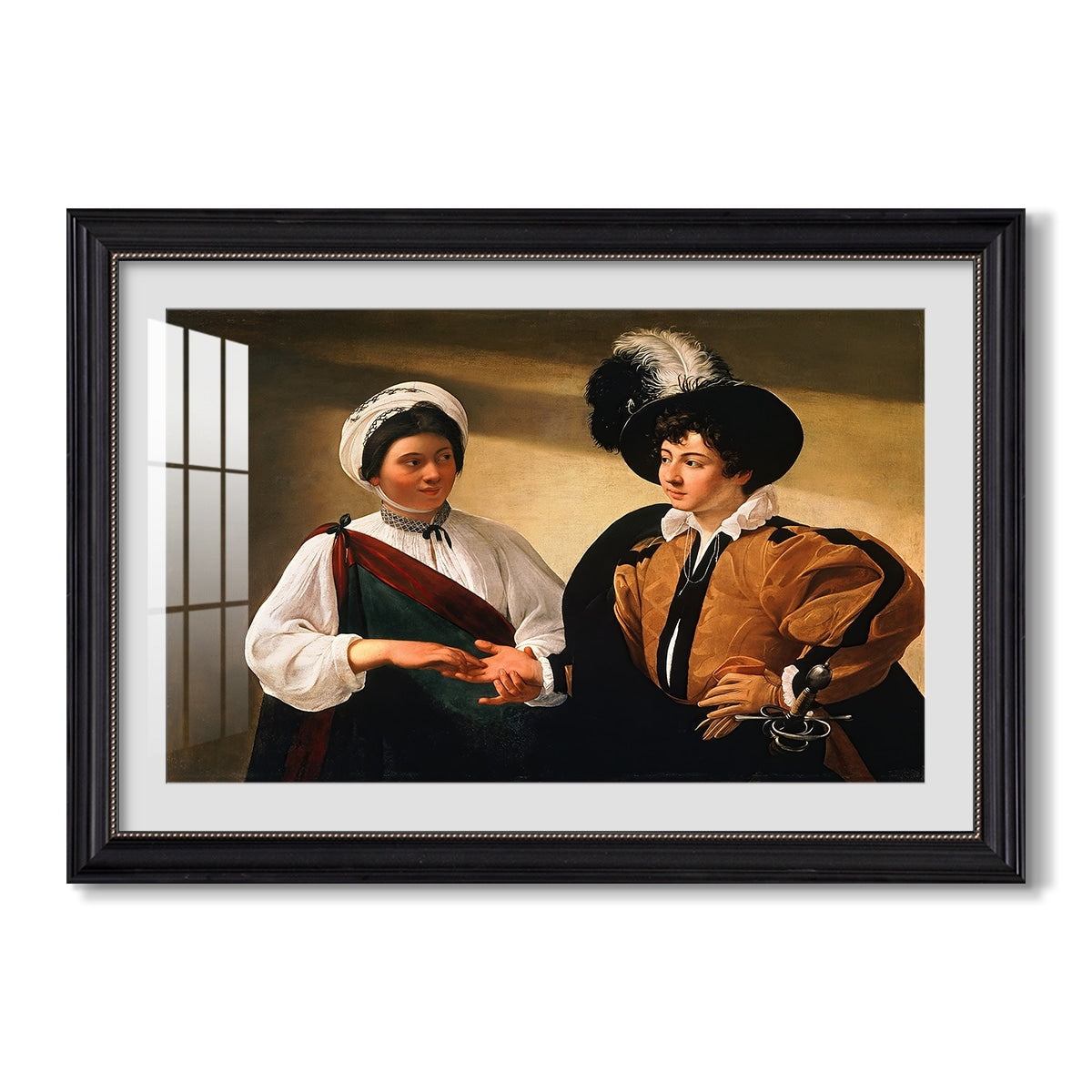 The Fortune Teller C 1595 Caravaggio Custom Framed Print