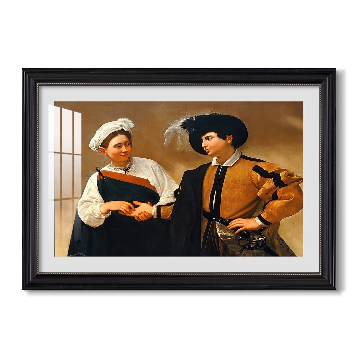 The Fortune Teller C 1599 Caravaggio Custom Framed Print