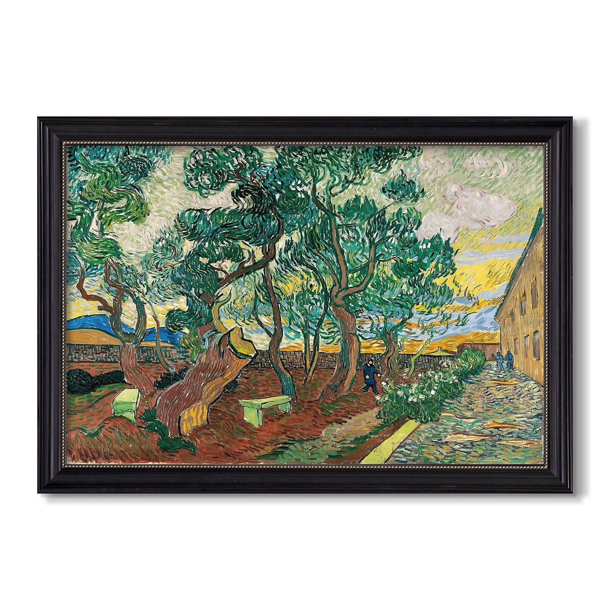 The Garden Of Saint Paul 1889 Vincent Van Gogh Custom Framed Canvas