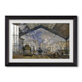 The Gare Saint Lazare 1877 Claude Monet Custom Framed Print