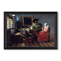 The Glass Of Wine C 1660 Johannes Vermeer Custom Framed Canvas