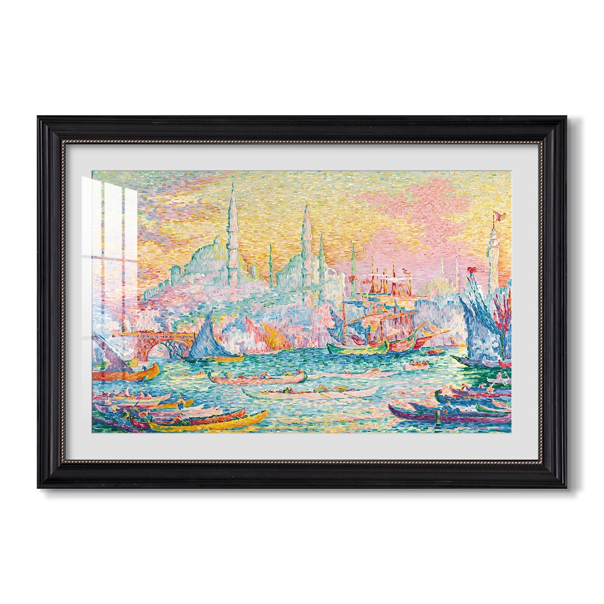 The Golden Horn Constantinople 1907 Paul Signac Custom Framed Print