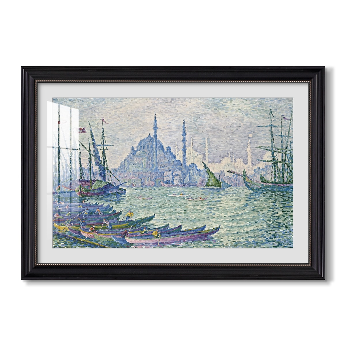 The Golden Horn Minarets 1907 Paul Signac Custom Framed Print