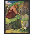The Good Shepherd Finds The Lamb By John Hassall Framed Canvas Wall Art Print