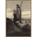 The Good Shepherd By Albert Robida Framed Canvas Wall Art Print