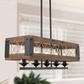 The Gray Barn Blueberry Butte 6 Light Candle Farmhouse Island Chandelier