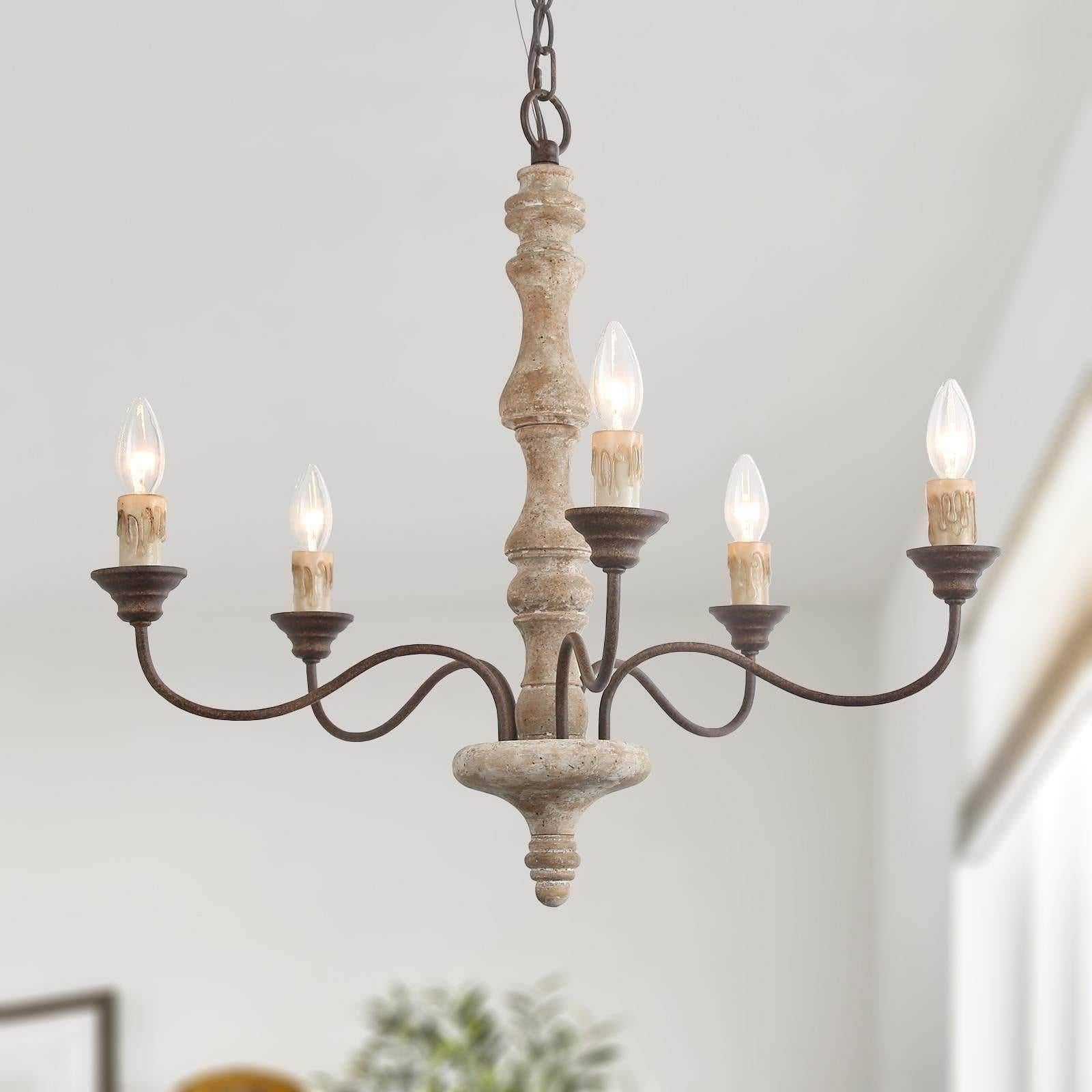 The Gray Barn Ingleside 6 Light French Country Chandelier Farmhouse Hanging Light Fixture
