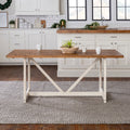 The Gray Barn 72 Inch Solid Wood Trestle Dining Table