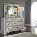 Abbey Park Antique White Dresser And Mirror