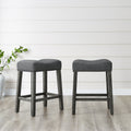 The Gray Barn Barish Backless Saddle Seat Counter Stools Set Of 2