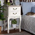 The Gray Barn Black Tree Antique French Country Cottage 2 Drawer Wood Nightstand