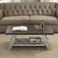The Gray Barn Cedar Ridge Contemporary Replicated Wood Shelf Coffee Table
