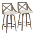 The Gray Barn Charlotte Counter Stool With White Washed Wood Set Of 2