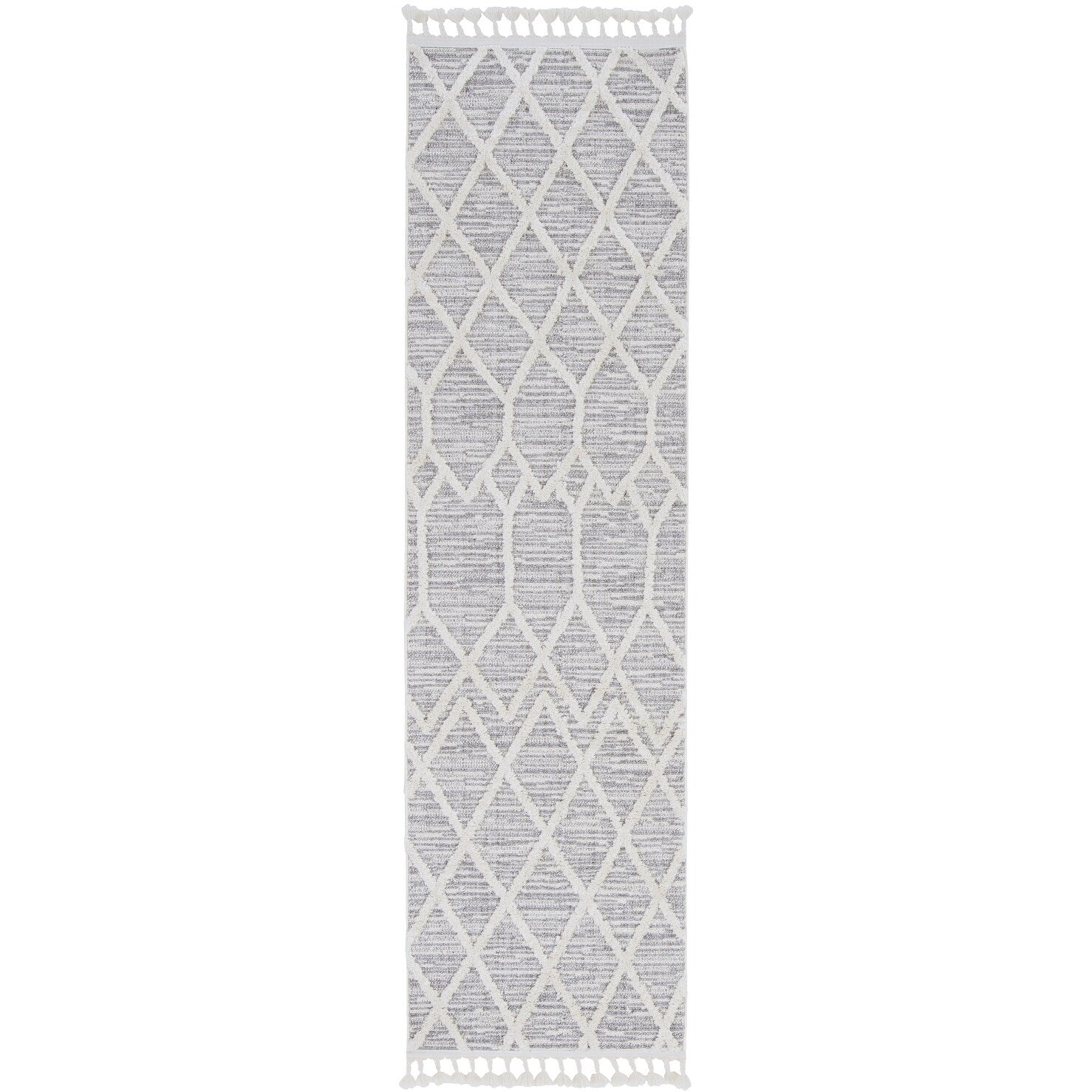 The Gray Barn Courtenay Textured Abstract Boho Rug With Fringe