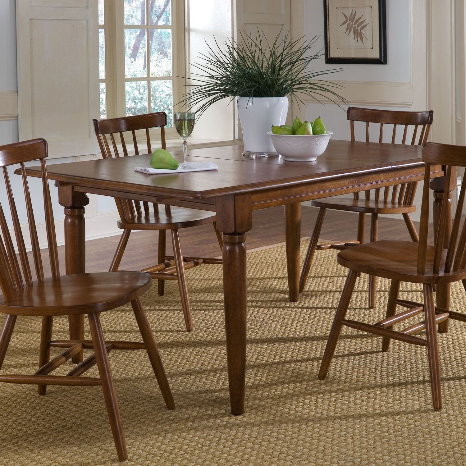 The Gray Barn Mendosa Tobacco Brown Butterfly Leaf Dining Table