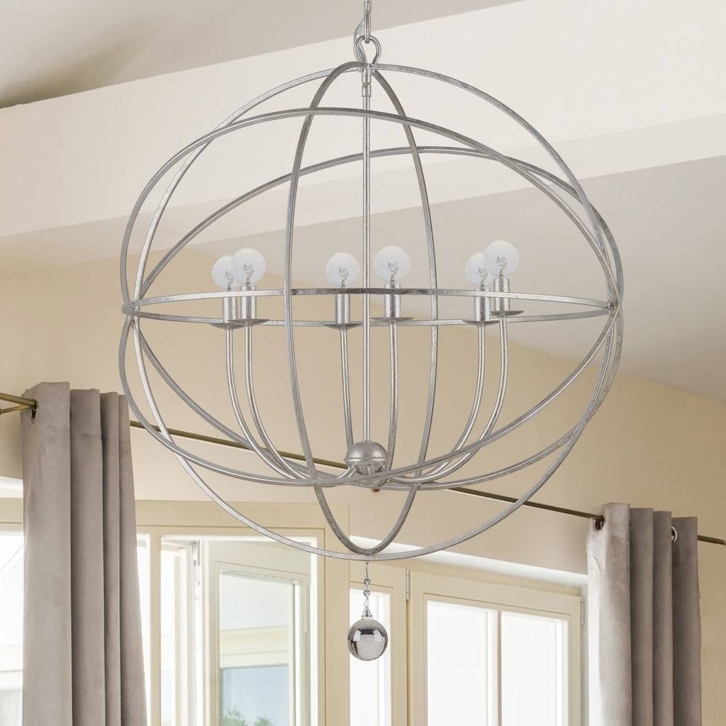 The Gray Barn Crooked Sky 6 Light English Bronze And Crystal Chandelier