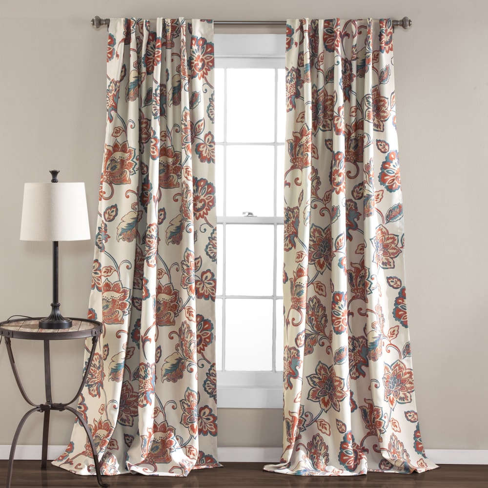 The Curated Nomad Conchita Floral Curtain Panel Pair